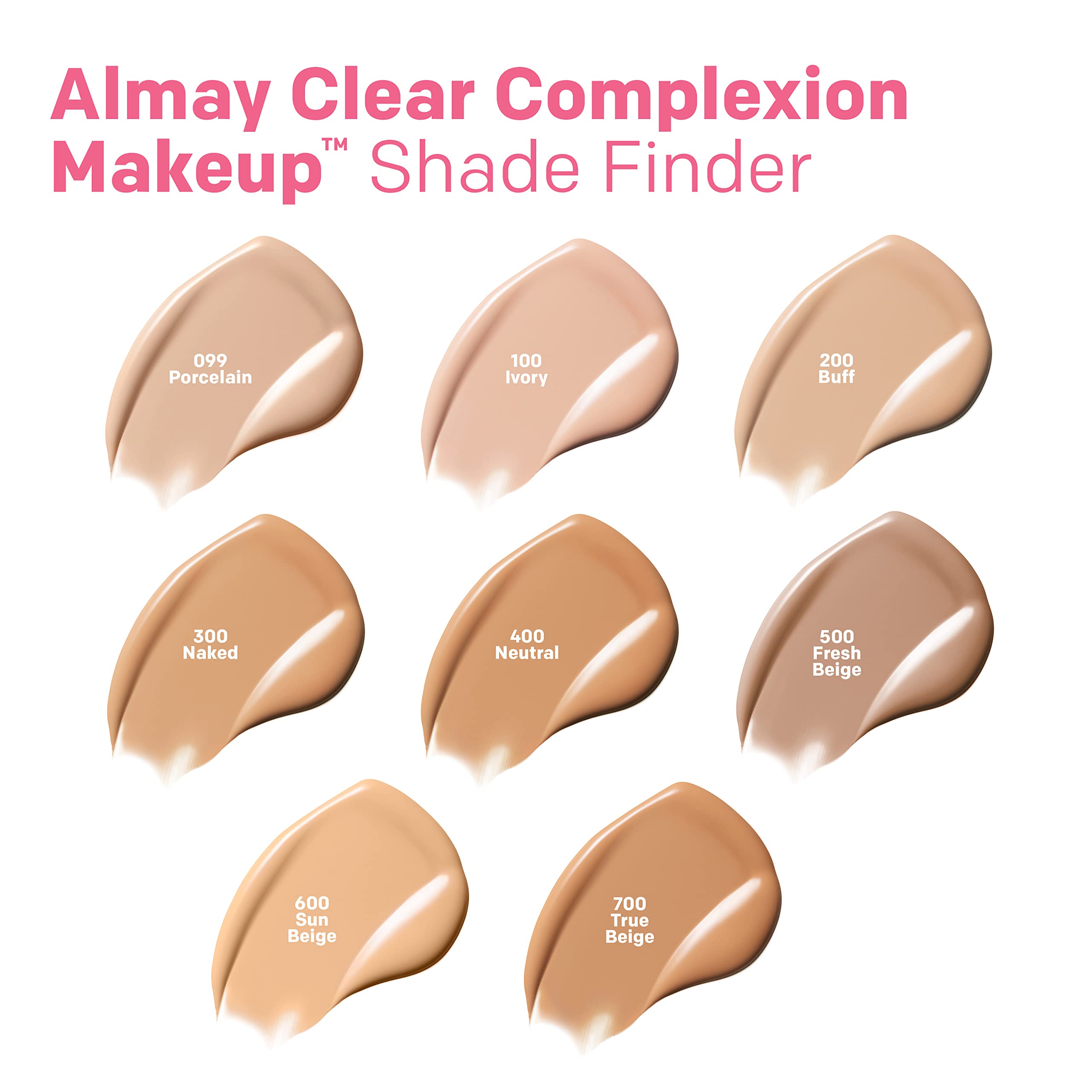 Almay Clear Complexion Foundation hypoallergenic label for sensitive skin.