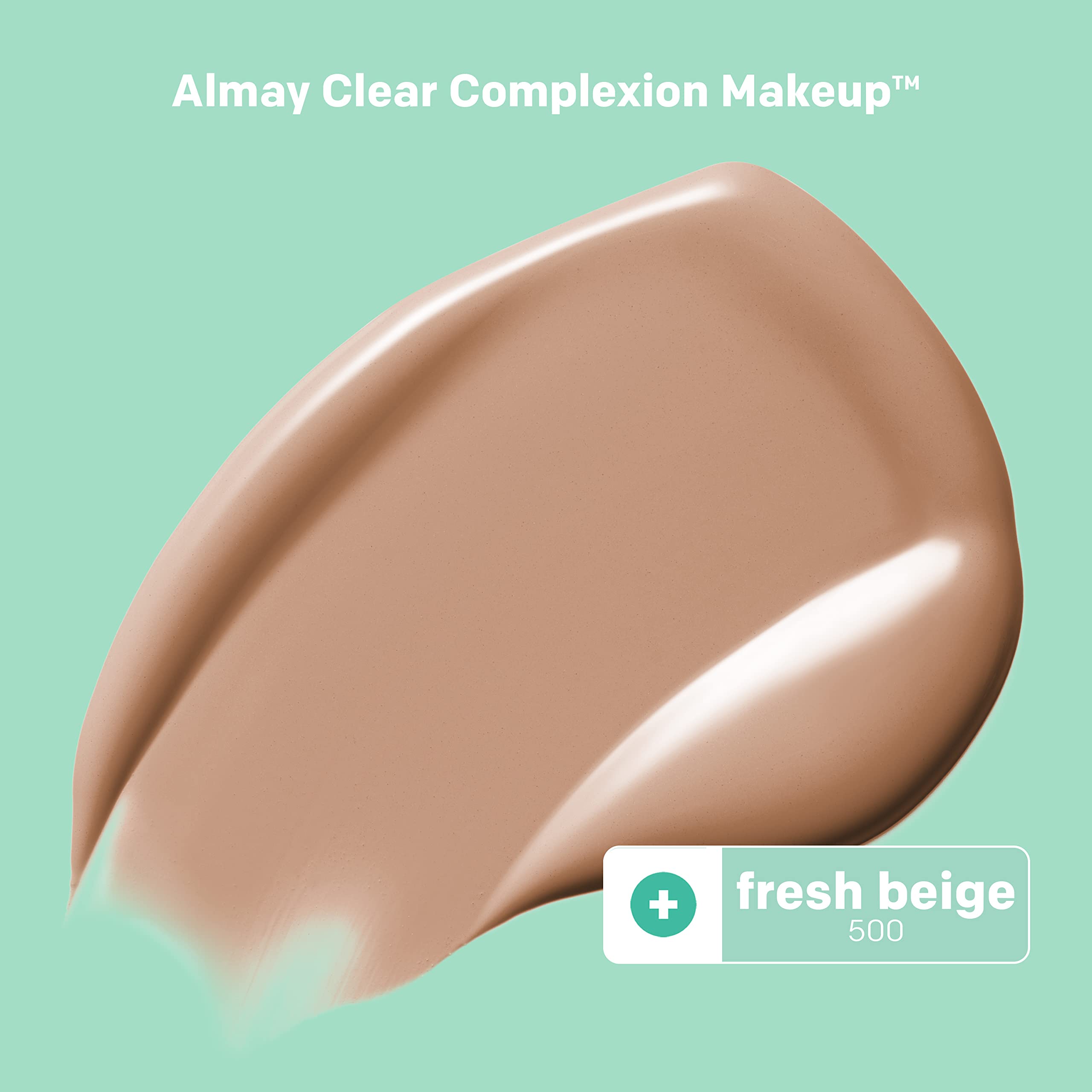 Almay Clear Complexion foundation swirl shows creamy texture and buildable coverage