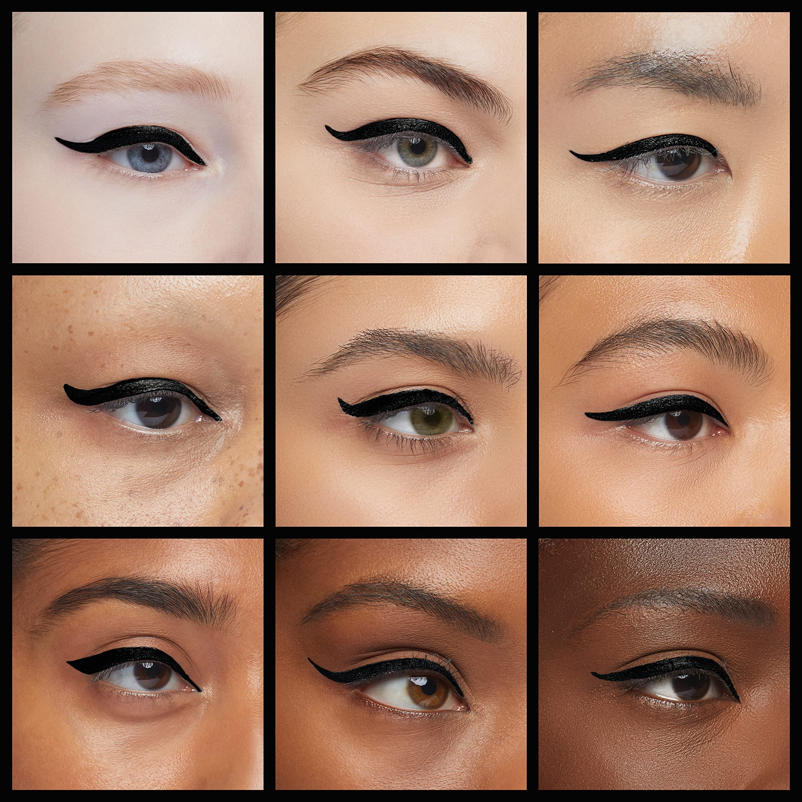 Almay Conditioning Liquid Eyeliner matte finish showcases bold color without shine.
