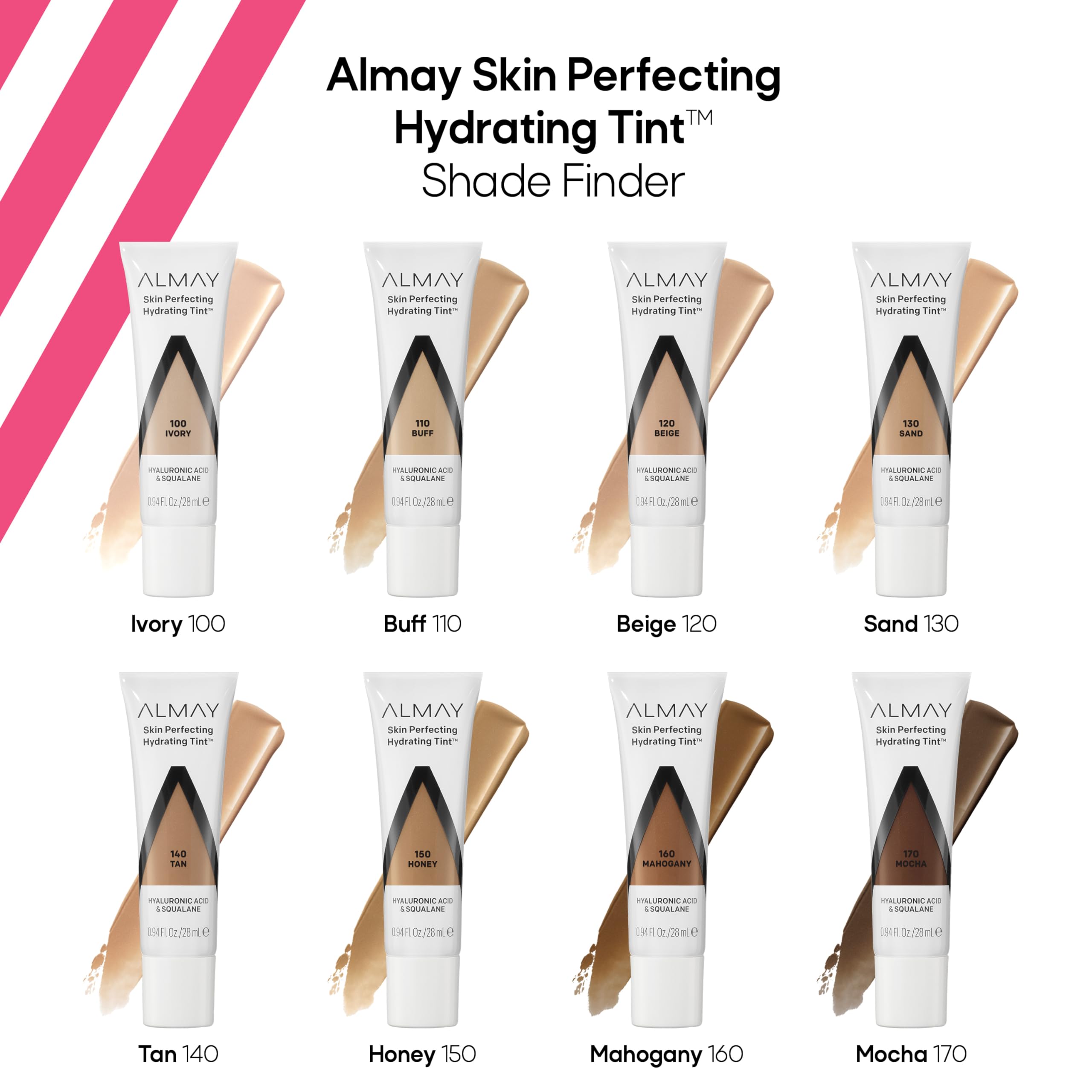 Almay Hydrating Liquid Foundation Tint key ingredients: hyaluronic acid and squalane