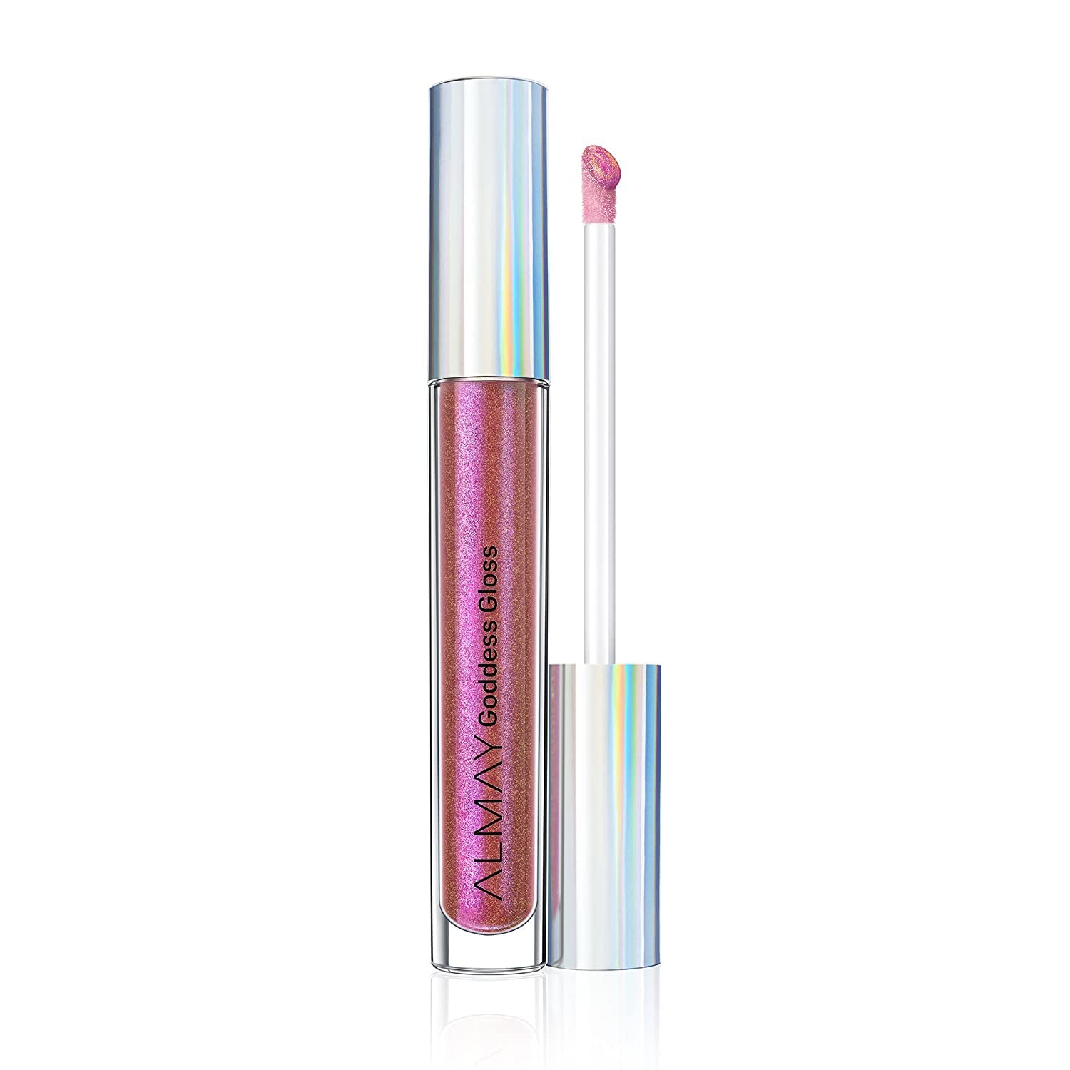 Almay Lip Gloss 700 Flame bottle showing holographic shimmer for versatile looks
