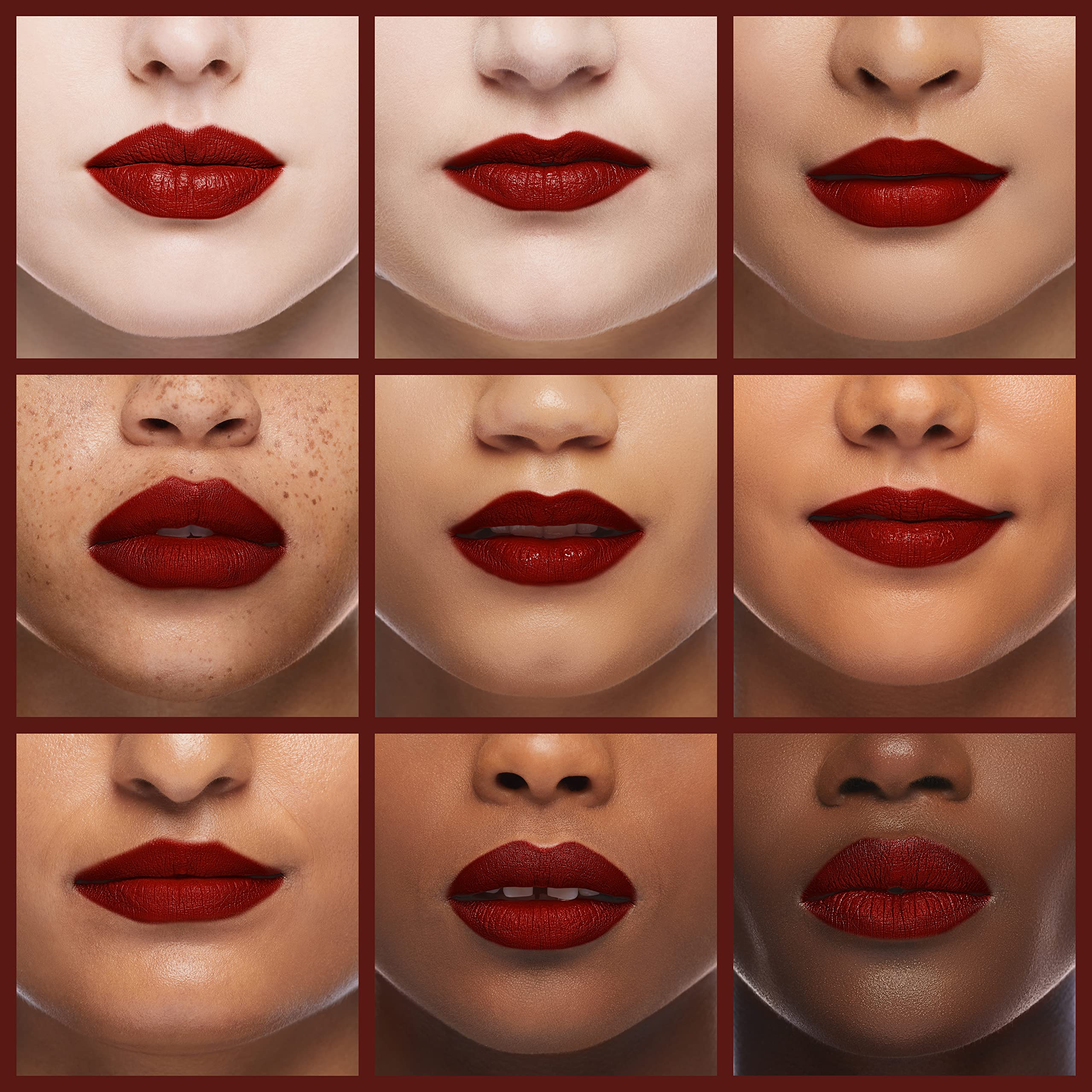 Almay Lip Vibes cream finish swatch on skin for smooth coverage