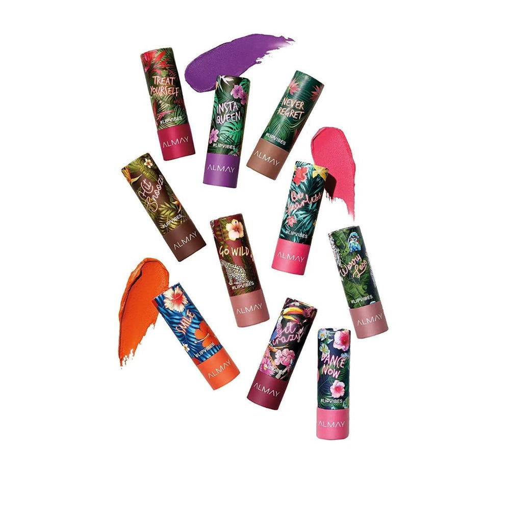 Almay Lip Vibes hypoallergenic fragrance-free label for sensitive lips