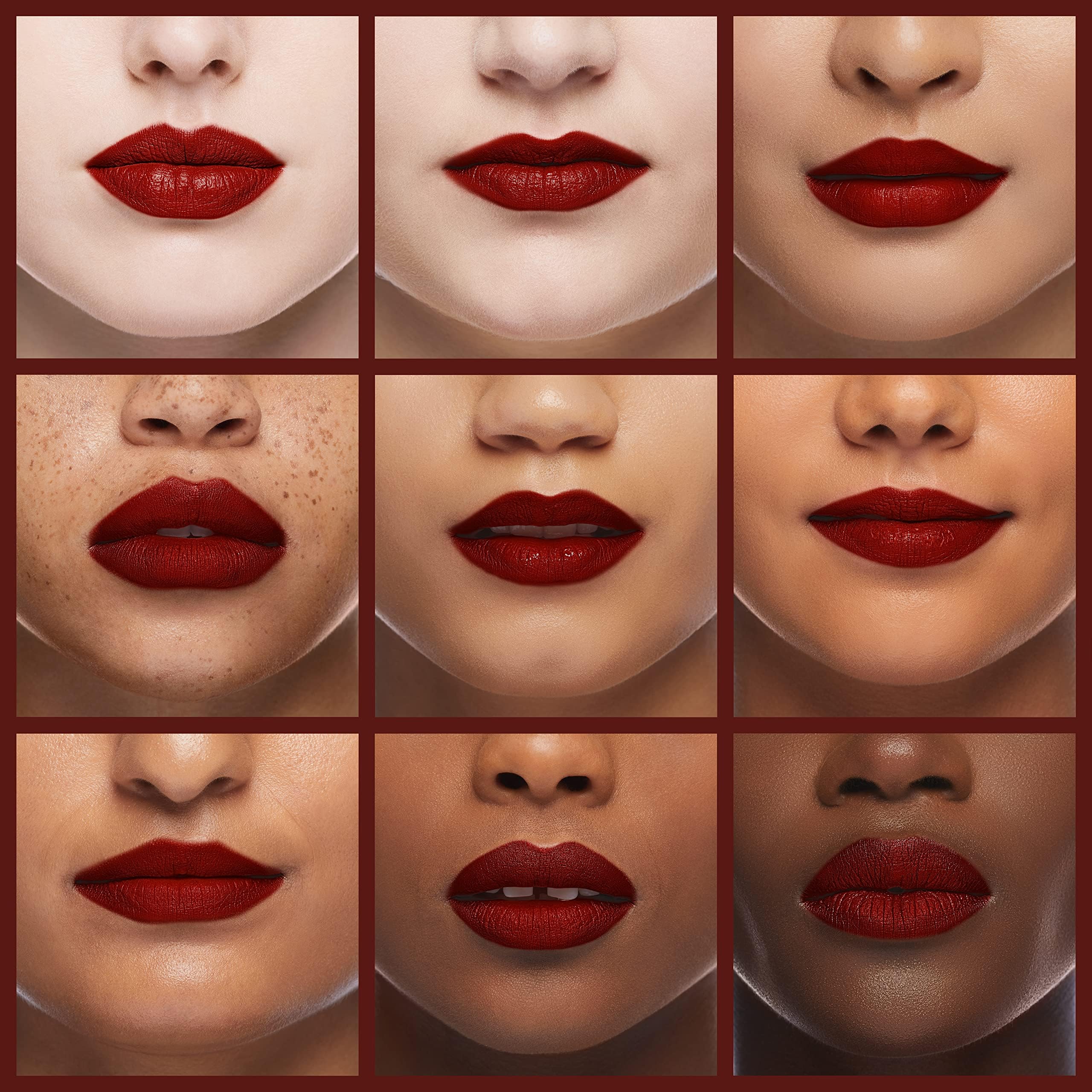 Almay Lip Vibes topper swatch adding shimmering overlay on lips