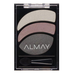 Almay Shadow Trio Lavender Haze swatches show harmonious three-shade blend for easy looks