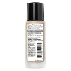 Close-up of Almay foundation texture showing oil-free lightweight coverage
