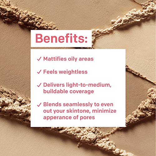Almay ultra-fine powder delivers a matte finish on skin