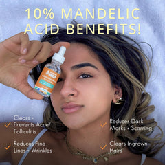 Almond Clear dark spots on skin image suggests tone evening and brighter appearance.