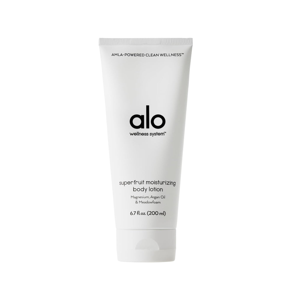 ALO Superfruit Body Lotion front packaging showing citrus-scented hydration