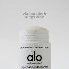 Alo Supernatural Deodorant underarm application close-up for easy daily use.