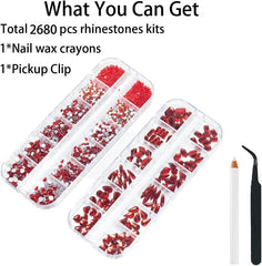 ALOCIAM white round rhinestones 2560pcs for intricate accents on nails