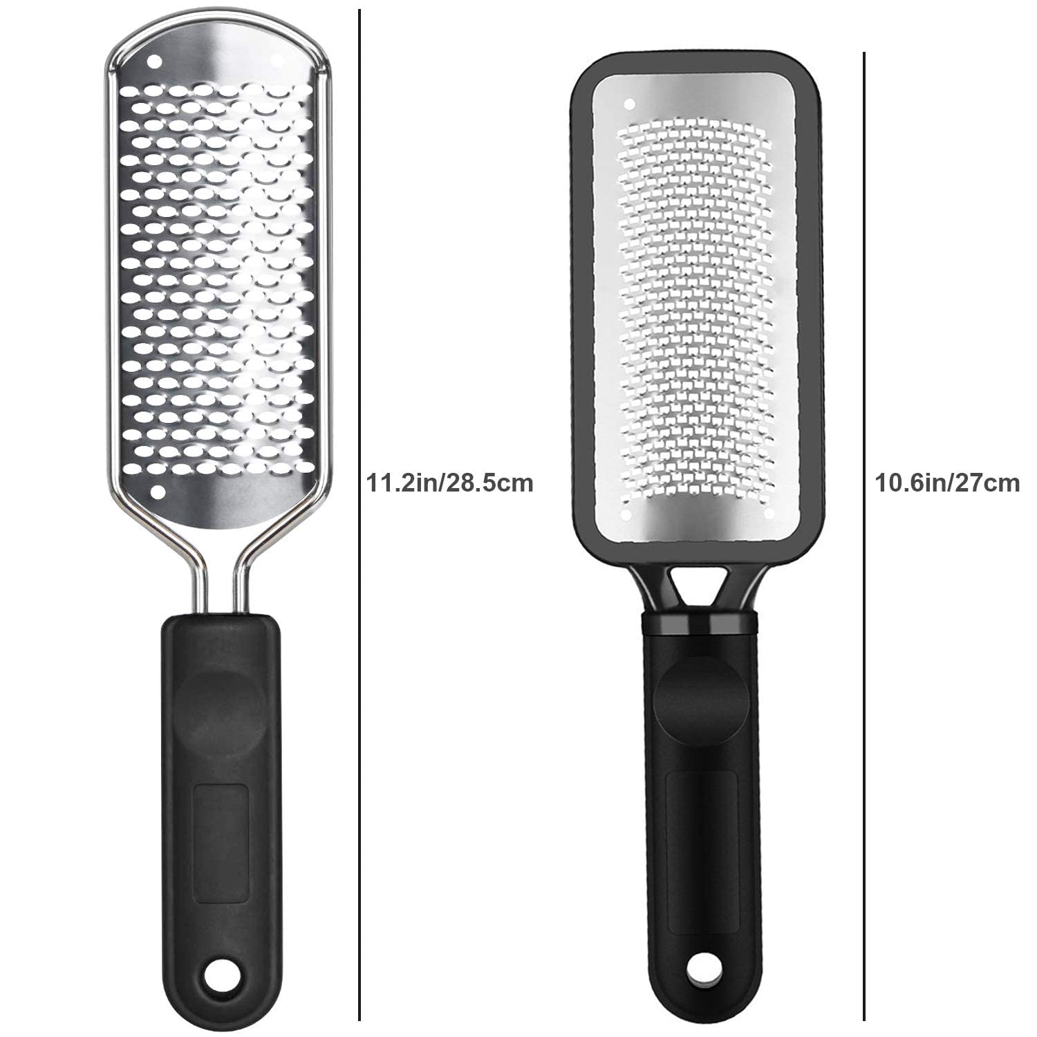 ALOCKMA stainless steel foot rasp surface for efficient dead skin removal.