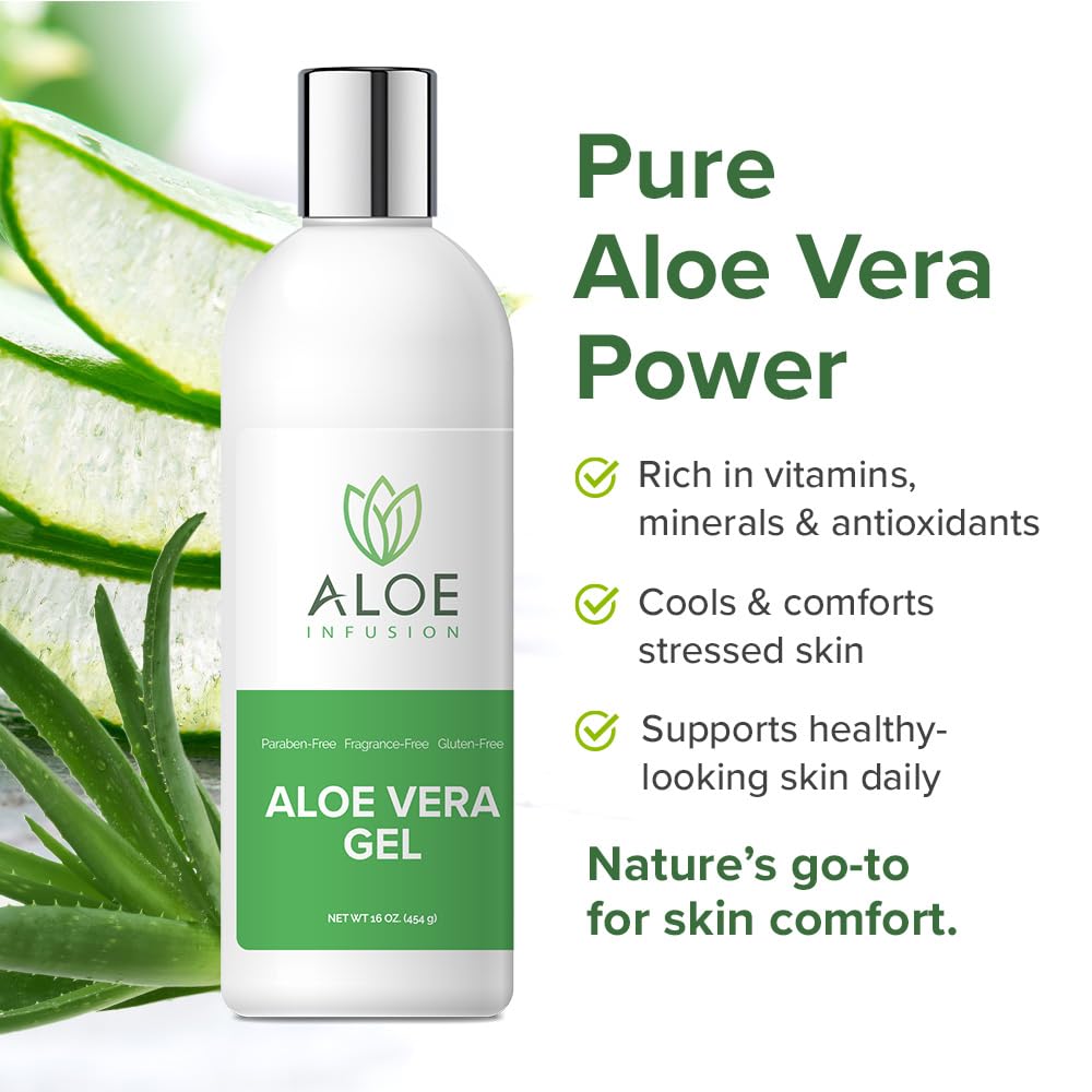Aloe Infusion after-sun care for cooling relief.