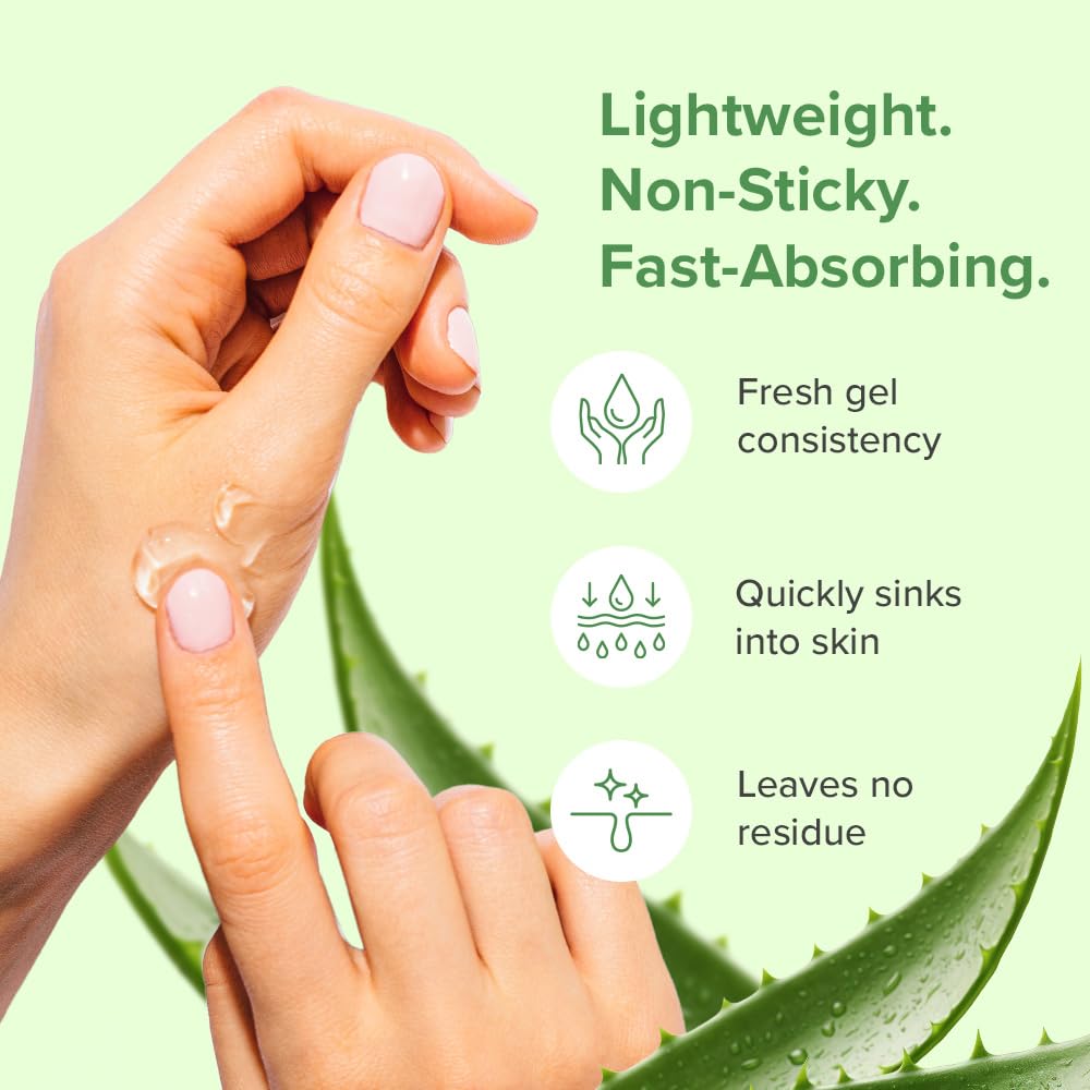 Aloe Infusion cooling gel application for fast absorption.