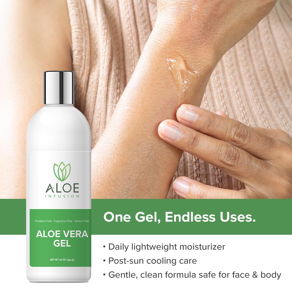 Aloe Infusion sensitive skin hydration with gentle formula.