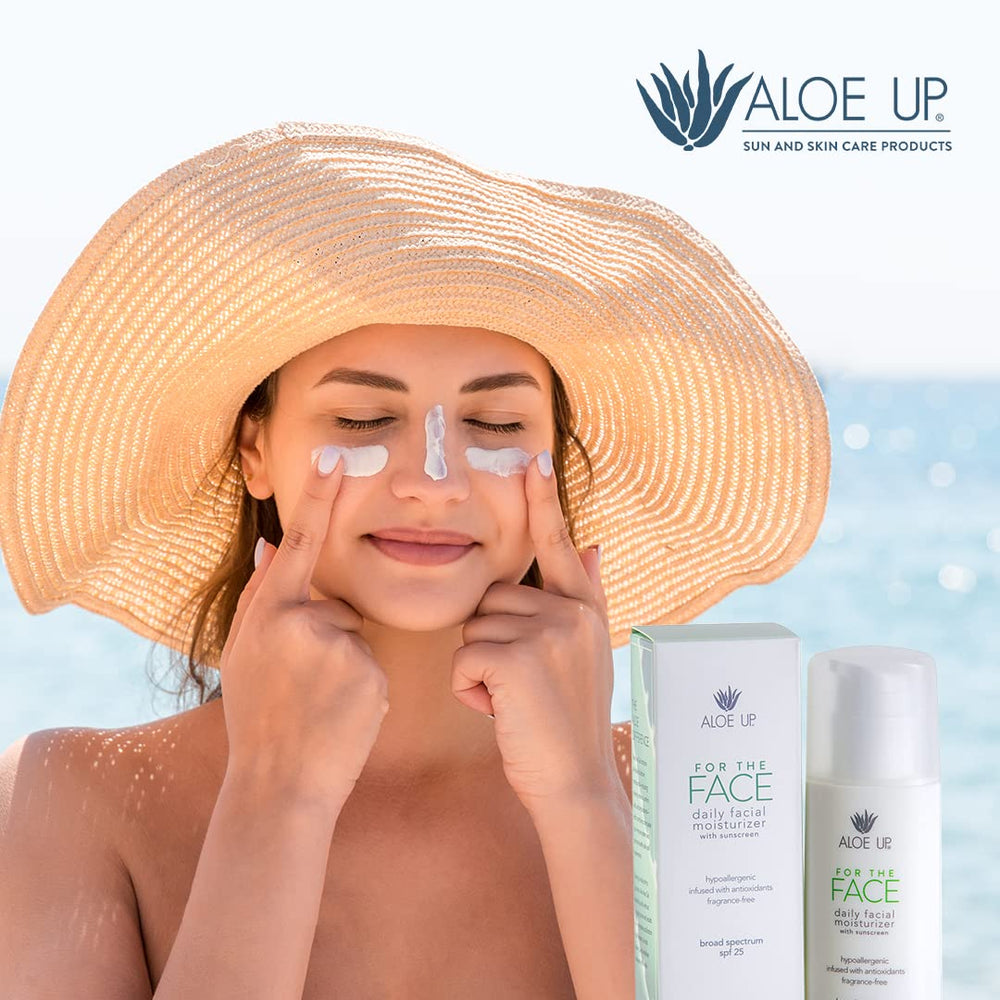 Aloe Up bottle ready for under-makeup use with smooth application.
