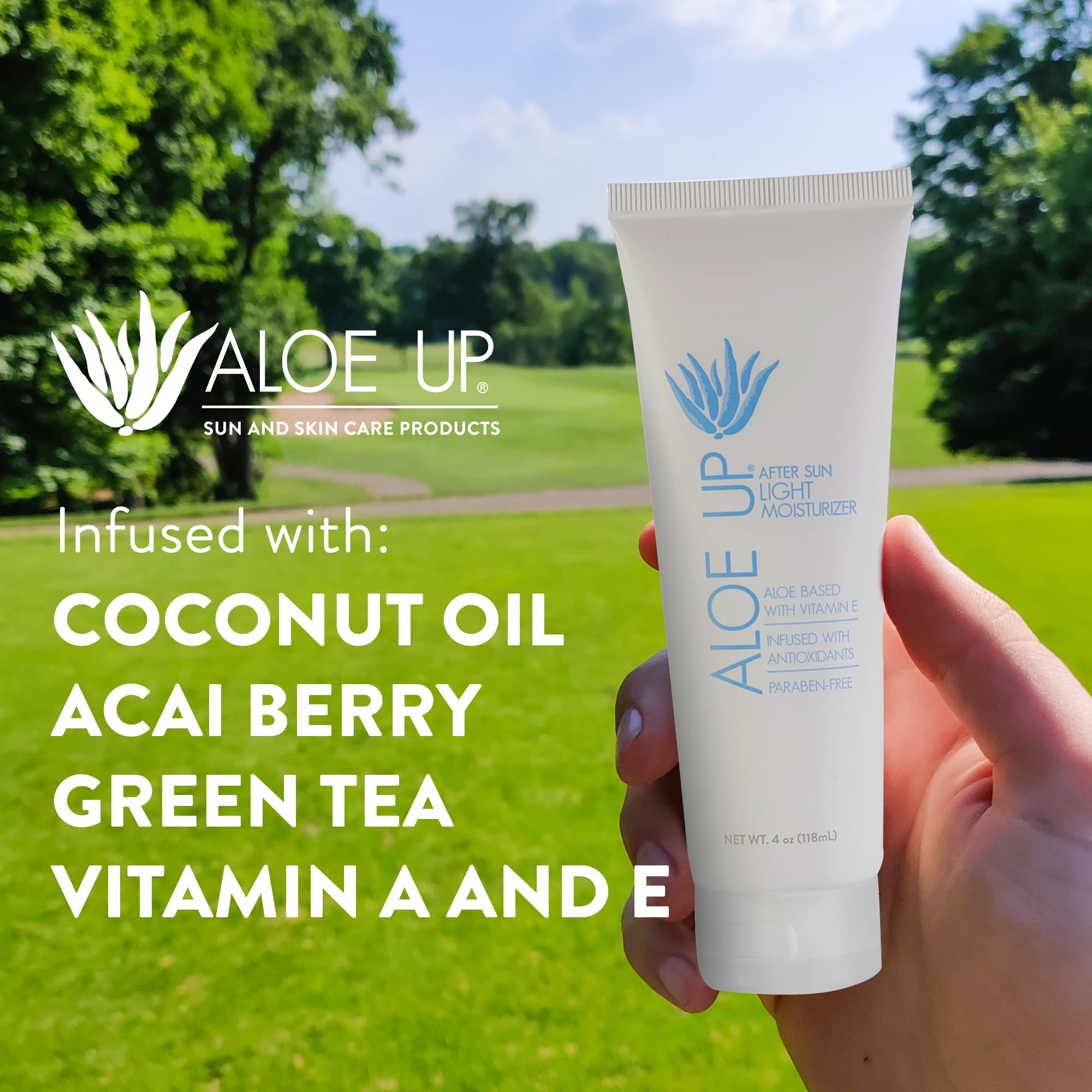 ALOE UP peach-apricot fragrance delivers a refreshing spa-like scent.