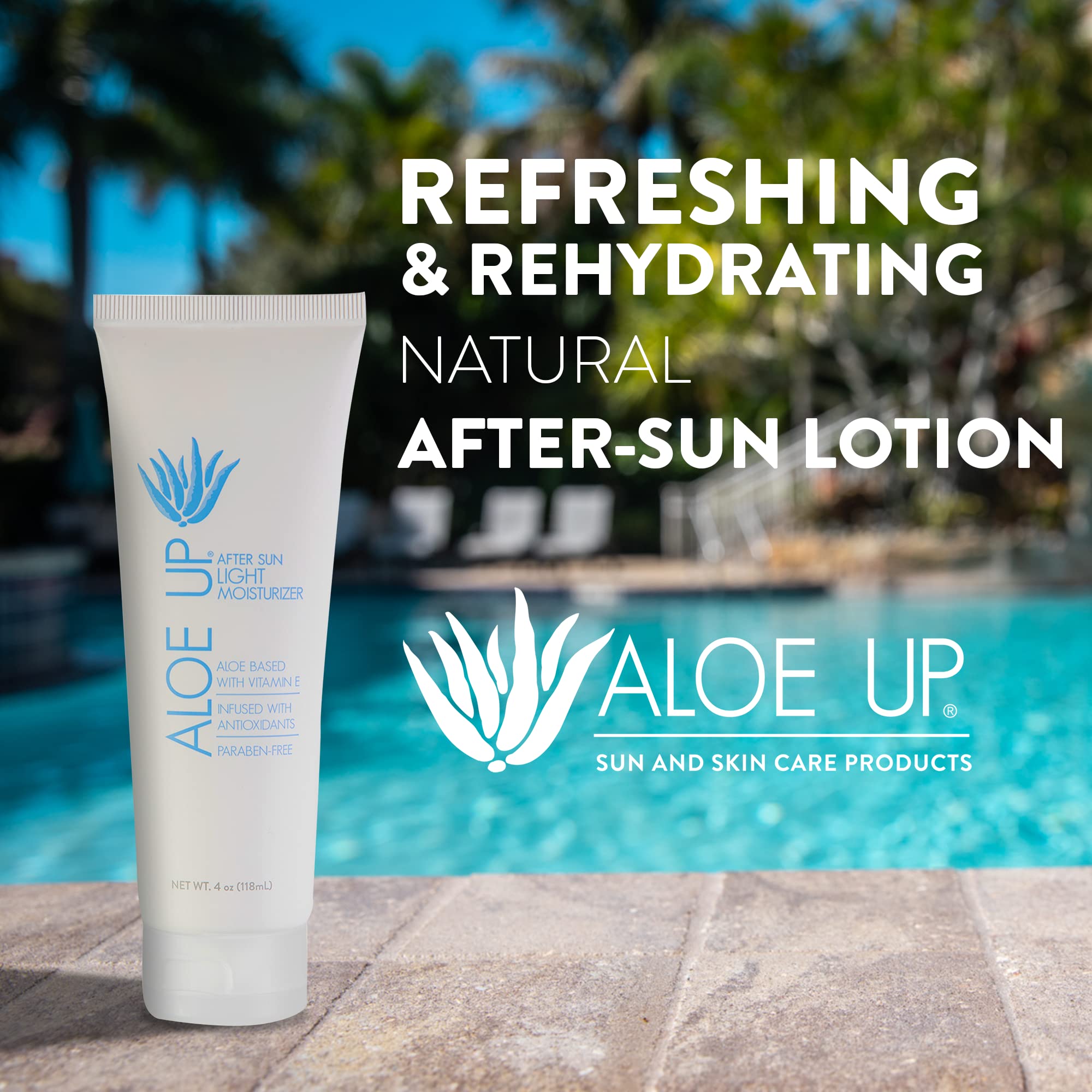 ALOE UP organic, alcohol- and mineral oil-free formula for gentle care.
