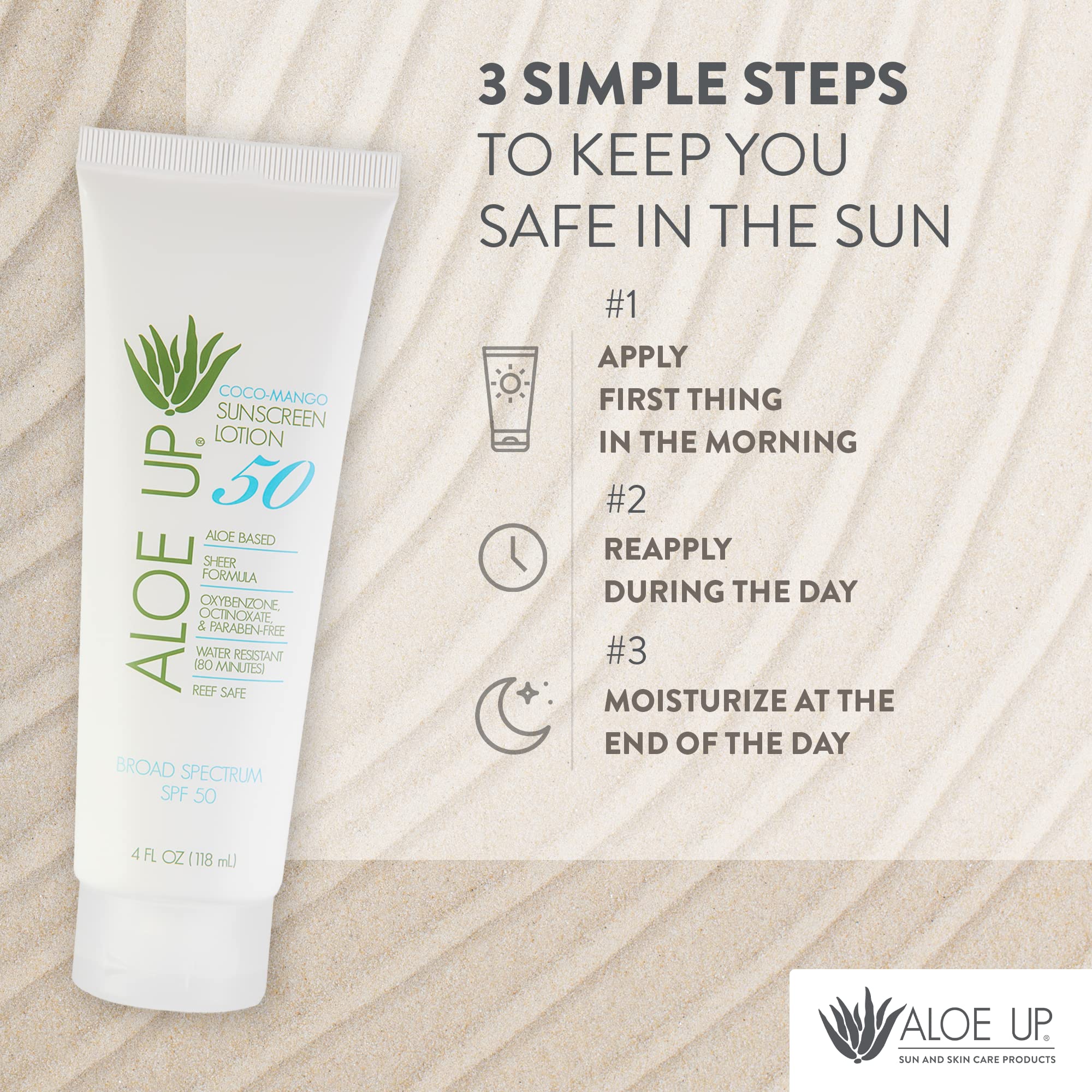 Plant-based sunscreen with aloe vera as the base.