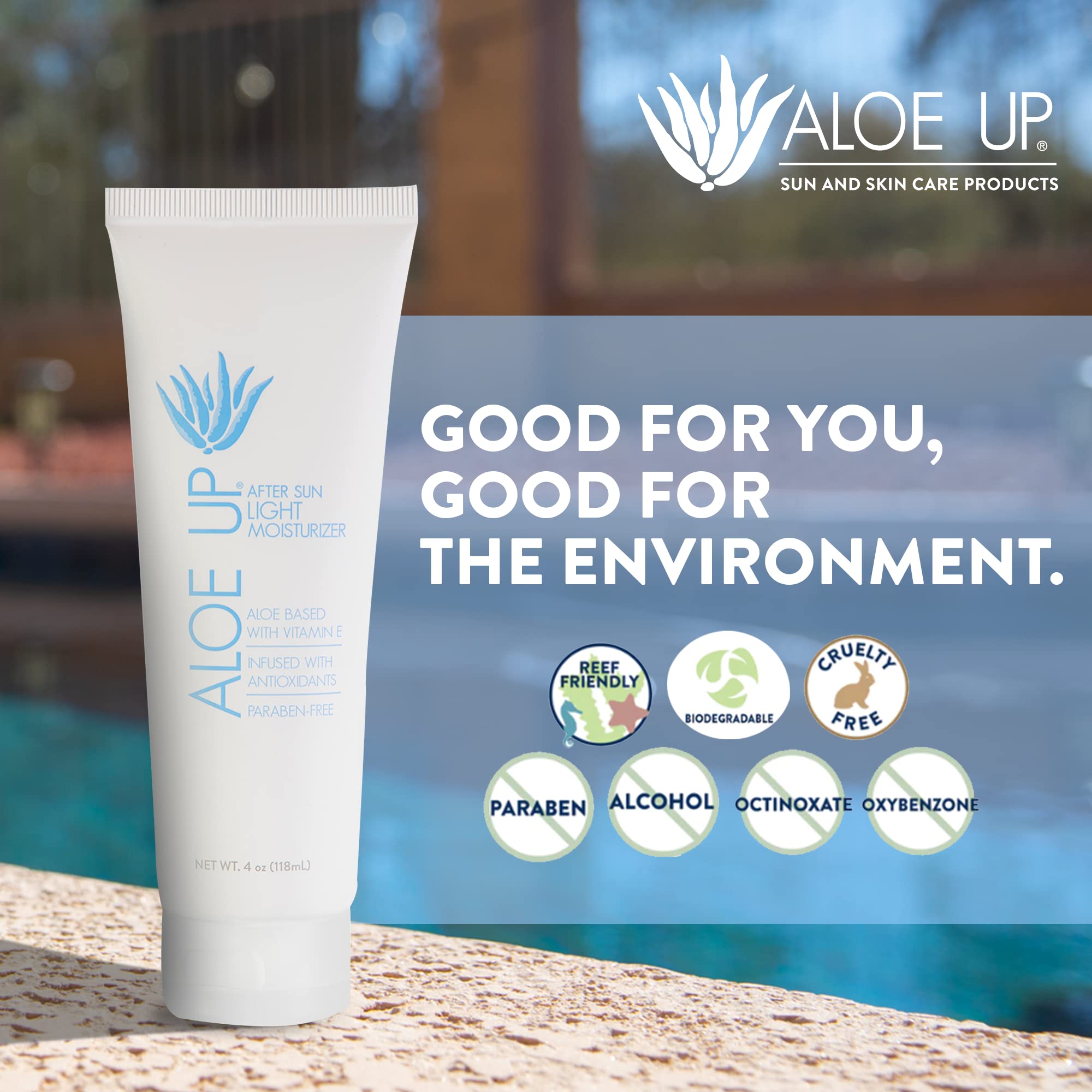 ALOE UP four-decade heritage in luxury sun and skin care.