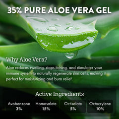 Aloe Up's aloe vera gel visual demonstrates hydrating base for the formula
