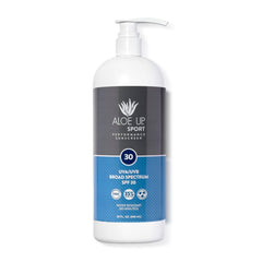Aloe Up Sport Sunscreen Lotion SPF 30 bottle front view for protection.