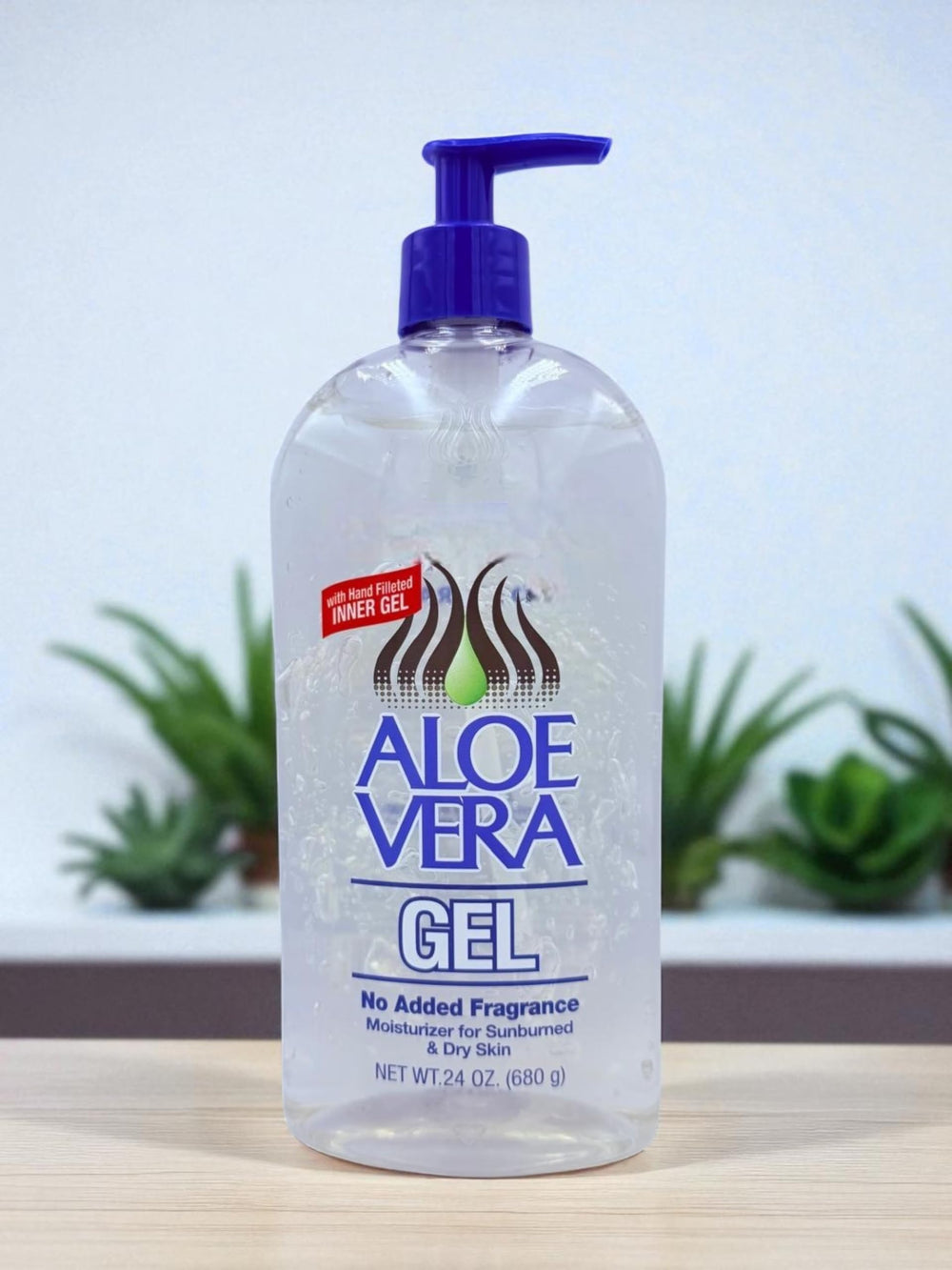 Aloe Vera Gel used to define curls and tame frizz.