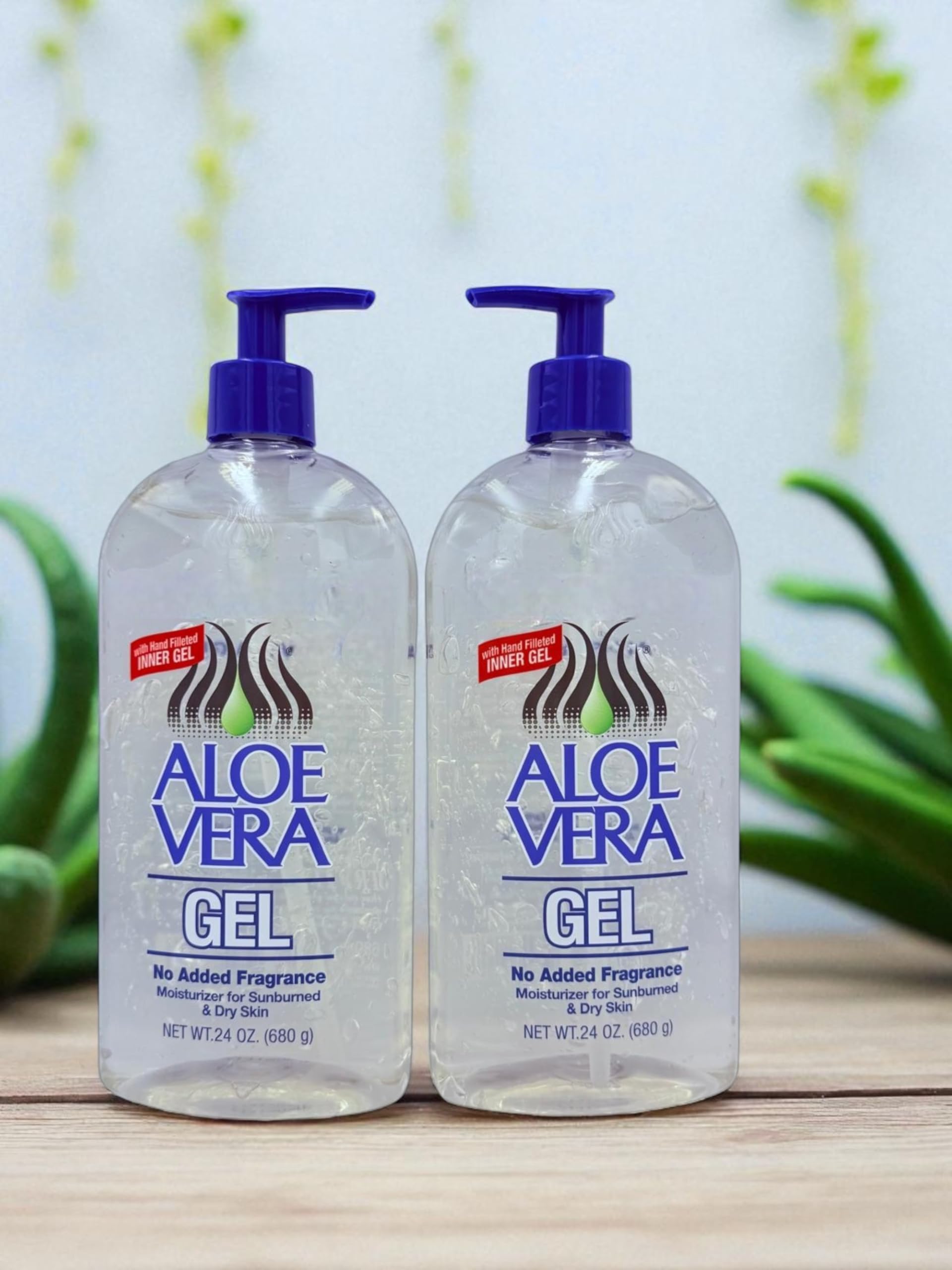 Aloe Vera Gel applied to sun-exposed skin for cooling relief.