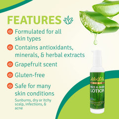 Aloelife ingredients panel featuring minerals, herbal extracts, and vitamins.