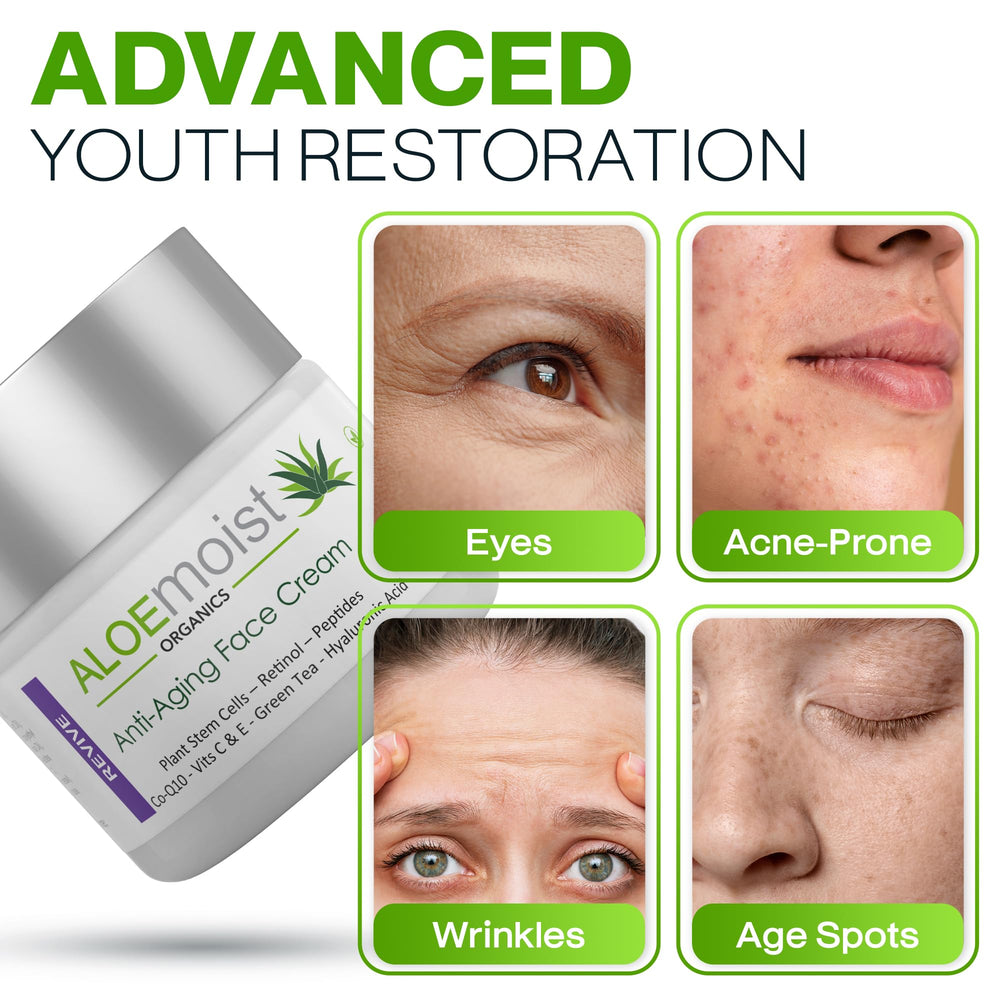 AloeMoist Revive hyaluronic-acid glow closeup suggests hydration and plumping feel.