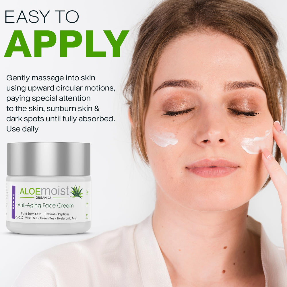 AloeMoist Revive non-greasy absorption image conveys fast-penetrating moisturizer.
