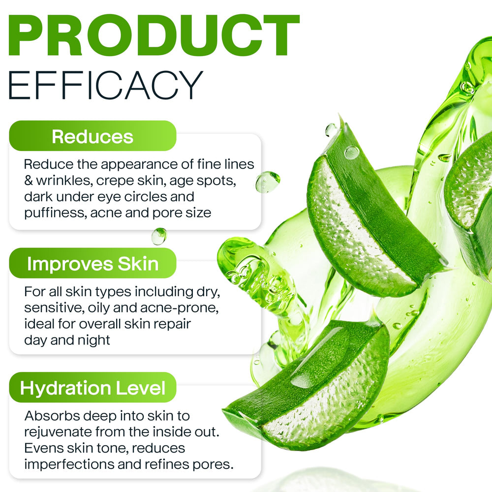 AloeMoist Revive organic ingredients illustration highlights aloe vera, jojoba oil, and antioxidants.