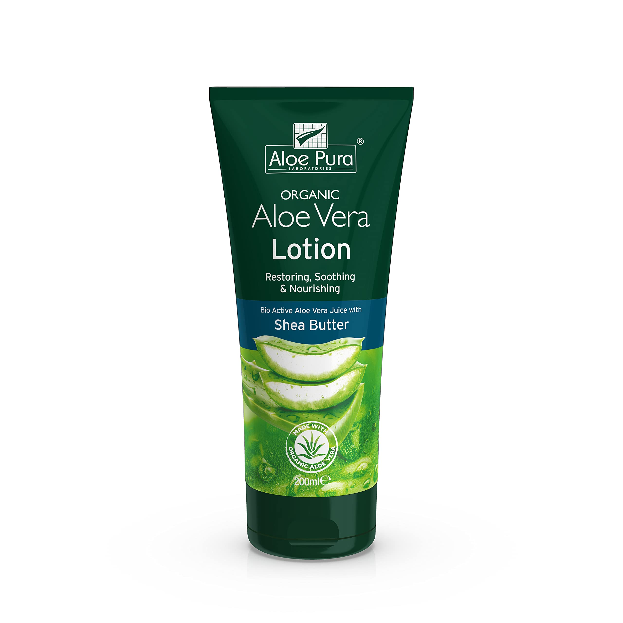 Aloe Pura Aloe Vera Lotion bottle provides gentle daily hydration.