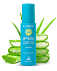 ALOESUN Après-Soleil brume visage et corps hydratante.