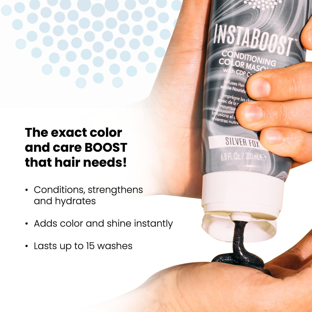 ALOXXI InstaBoost Color Mask leaves a glossy finish on hair