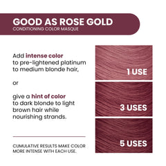 Close-up of ALOXXI InstaBoost Rose Gold application showing creamy texture