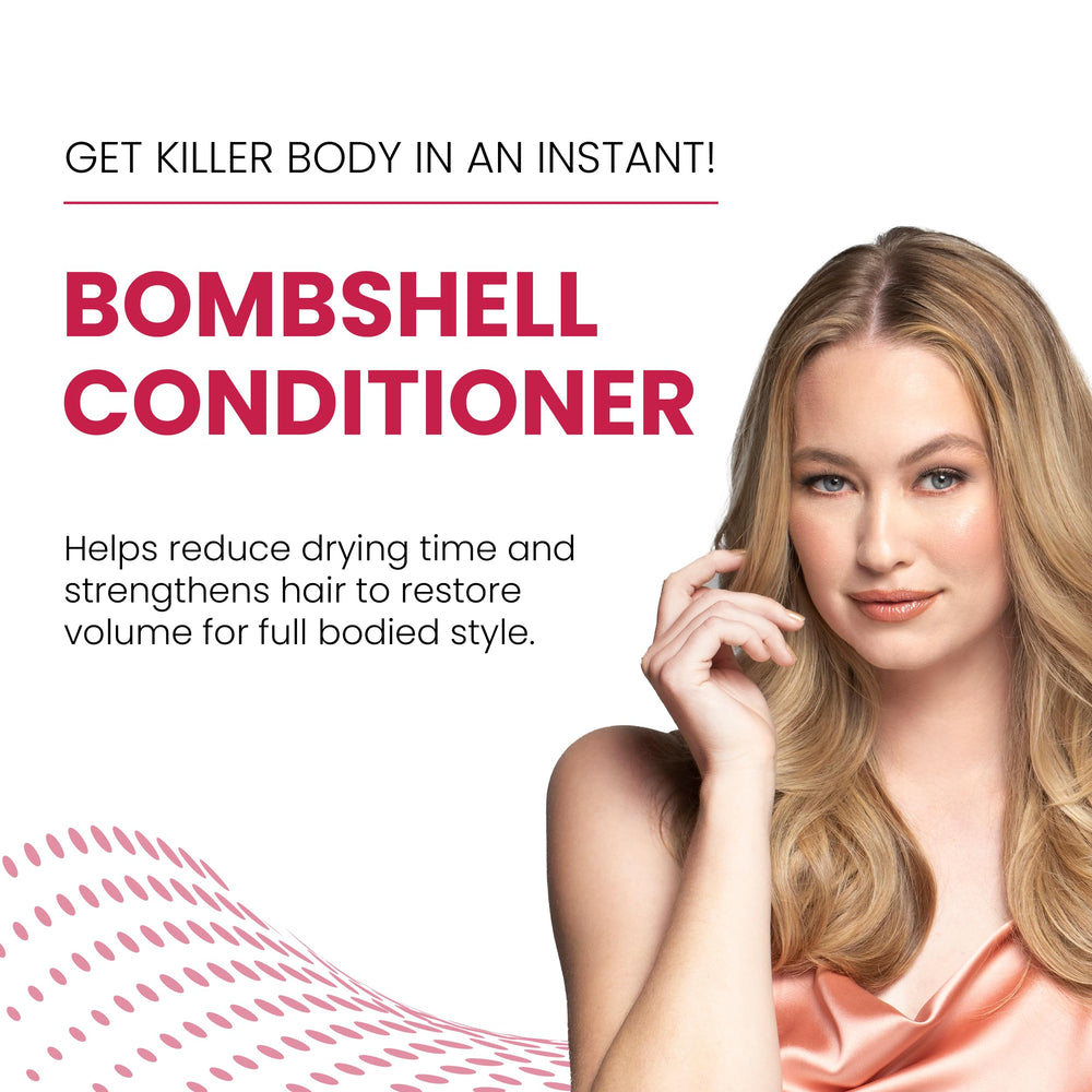 ALOXXI Bombshell conditioner pump in shower for easy dispensing