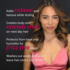 ALOXXI Bombshell texture-application boosts body and definition during styling.