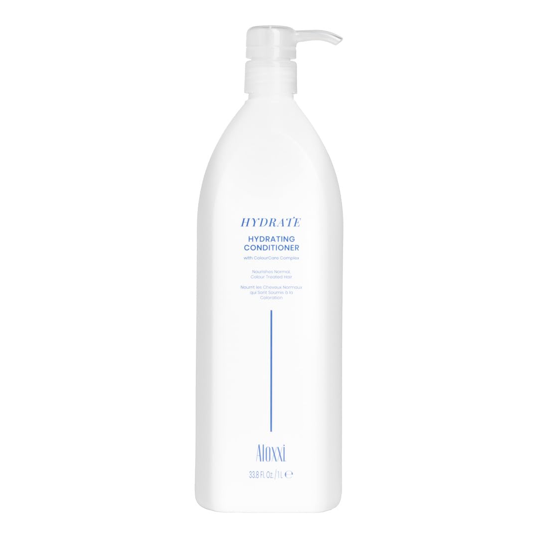 ALOXXI Hydrating Color Protectant Conditioner bottle demonstrates color protection and hydration
