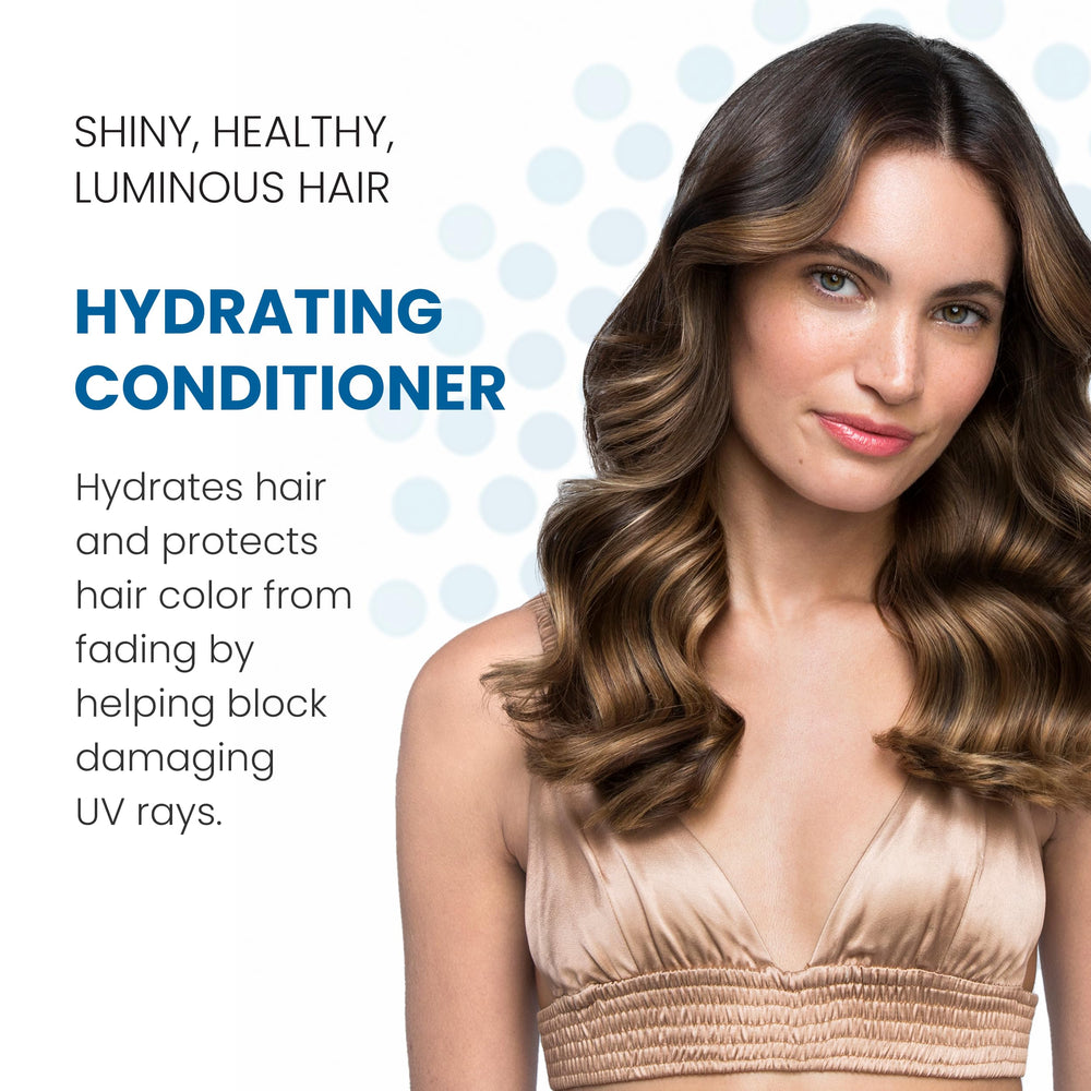 ALOXXI hydrating conditioner with olive and avocado oils for nourishing moisture.