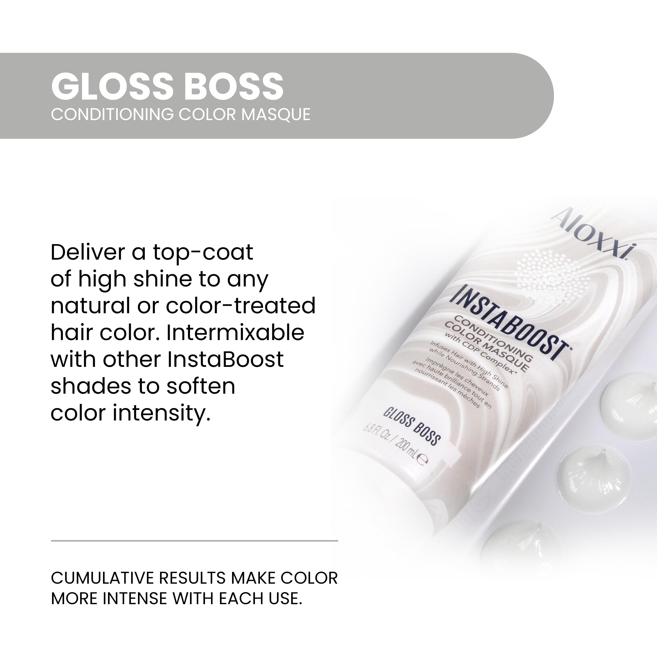 ALOXXI InstaBoost Gloss Boss color deposit for vibrant tones