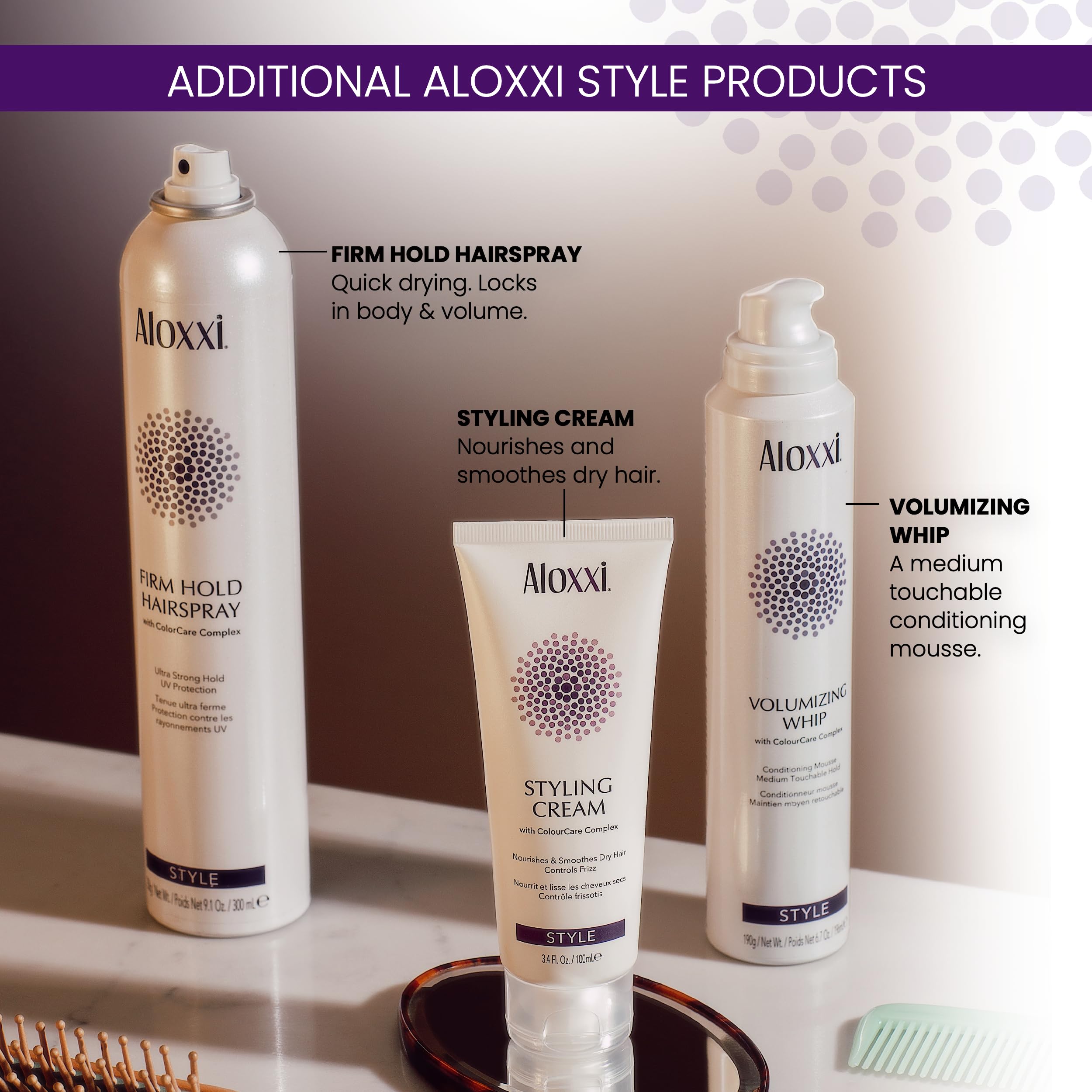 ALOXXI Hair Texturizing Spray washes out easily without oily residue.