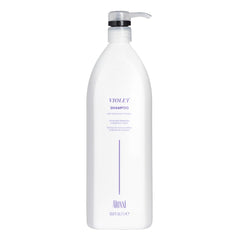 ALOXXI Violet Shampoo bottle front showing color-refreshing formula for blondes