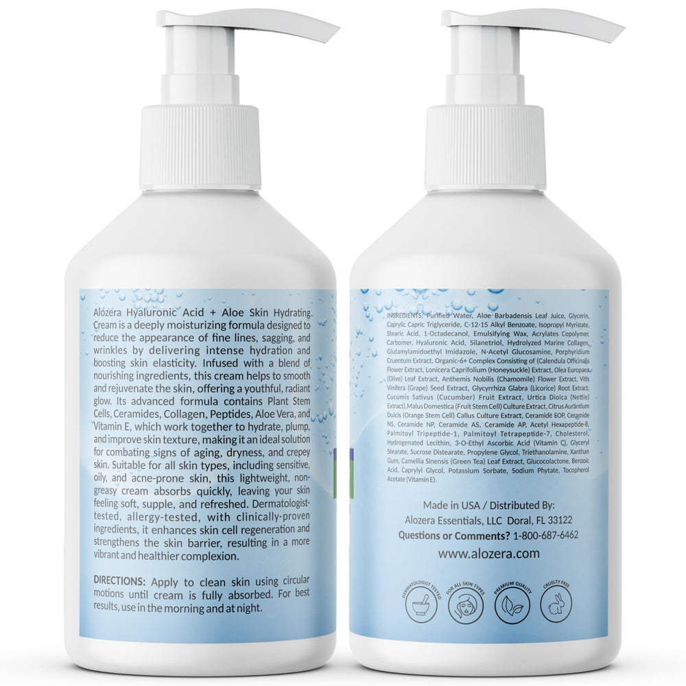 Alozera daily routine use hand application demonstrates lightweight hydration