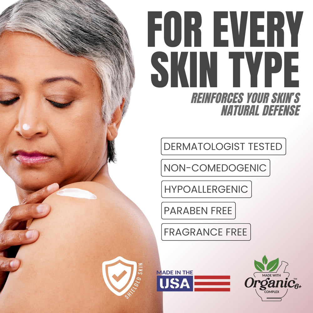 Alozera fragrance-free label emphasizes hypoallergenic care for sensitive skin.