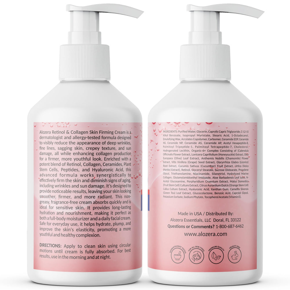 Alozera two-pack lotion set on display shows value and ongoing moisture support.
