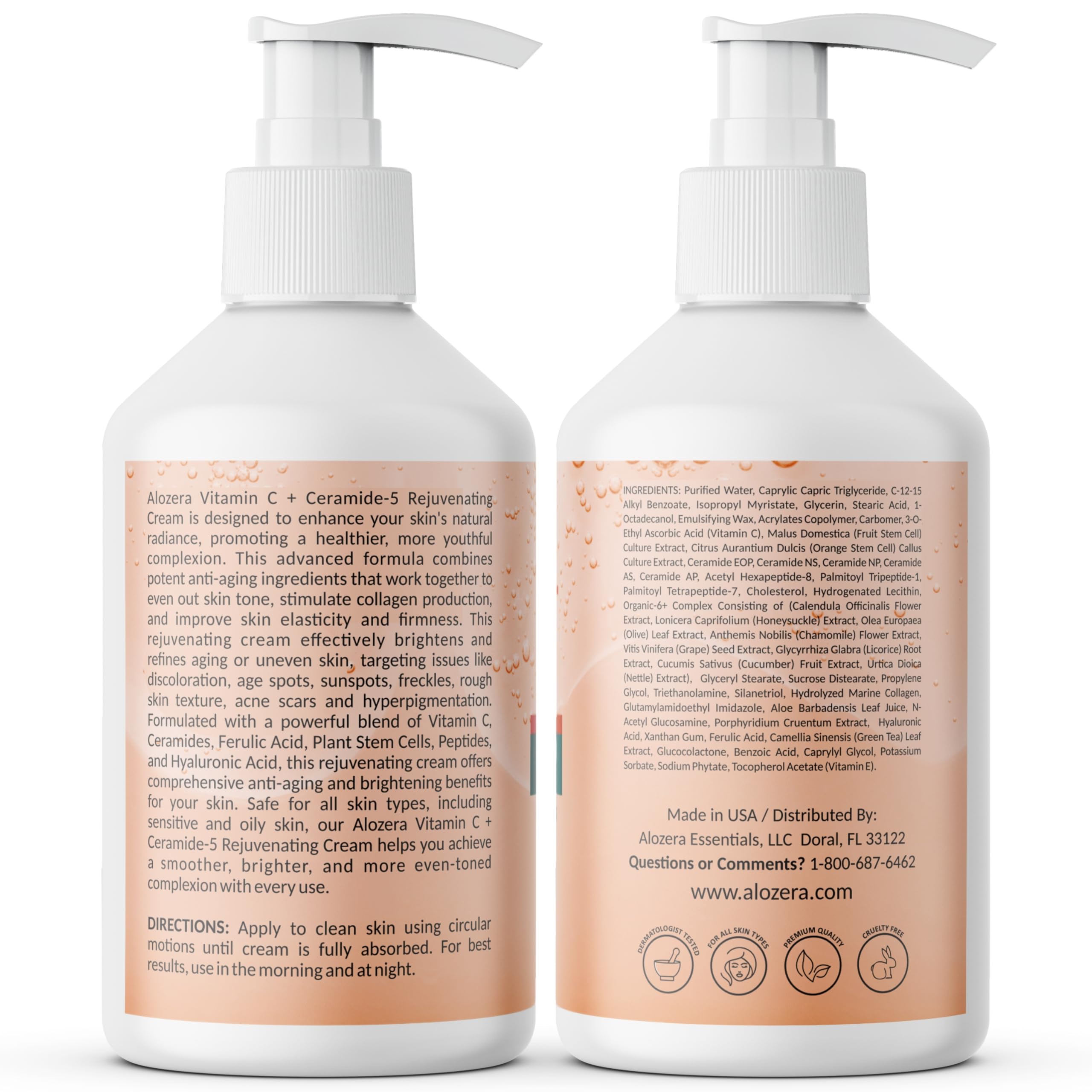 Alozera lotion used in daily morning and night routines.
