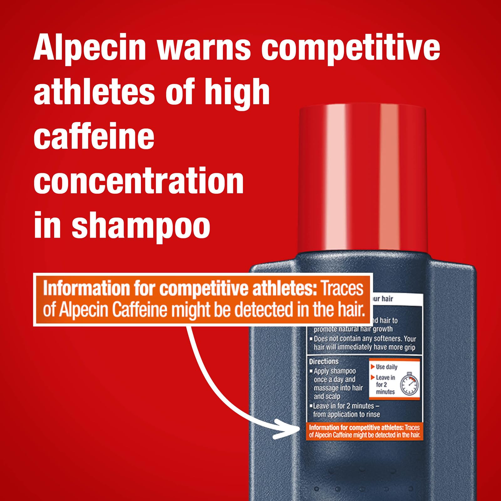 Alpecin C1 caffeine shampoo lather on hair energizing strands for fuller look