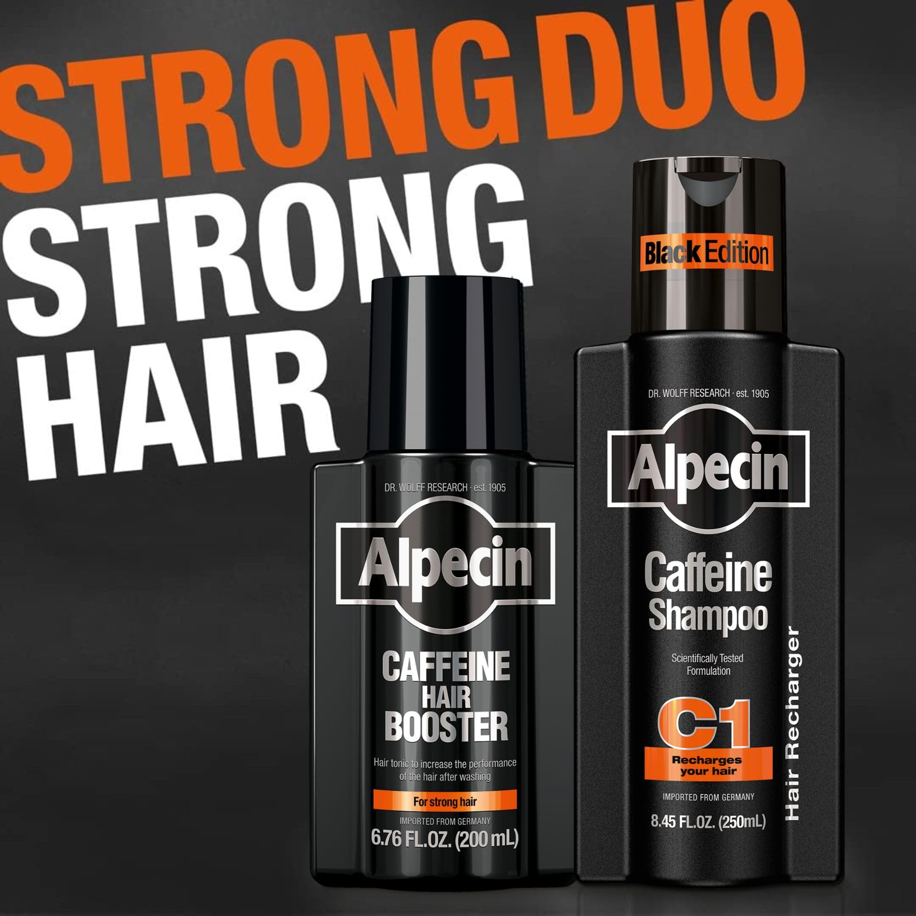 Alpecin caffeine hair booster bold fragrance complements daily grooming rituals.