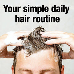 Graphic concept shows caffeine absorption with longer scalp contact.